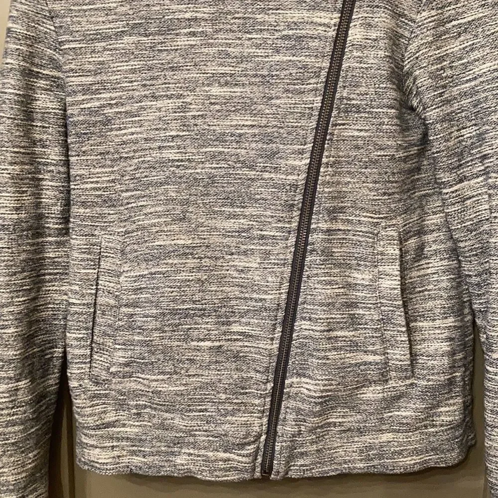 ANTHROPOLOGIE Saturday Sunday Space Dye Moto Jacket Hoodie Size XS - Picture 3 of 6